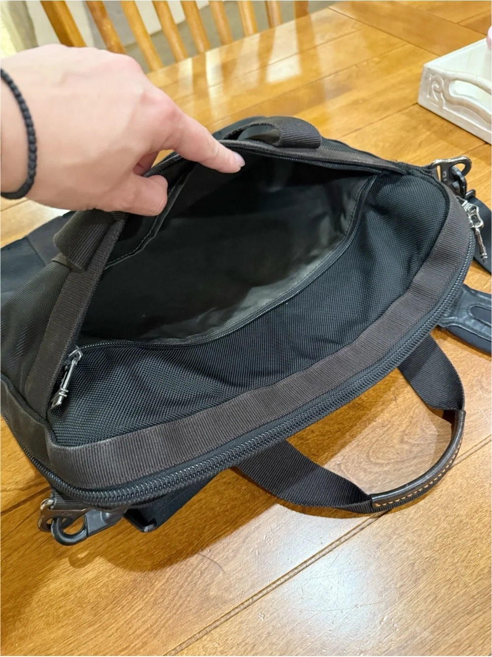 Black Ballistic Nylon Laptop Briefcase | Messenger Bag | Crossbody